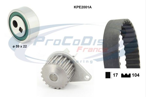 PROCODIS FRANCE Водяной насос + комплект зубчатого ремня KPE2001A